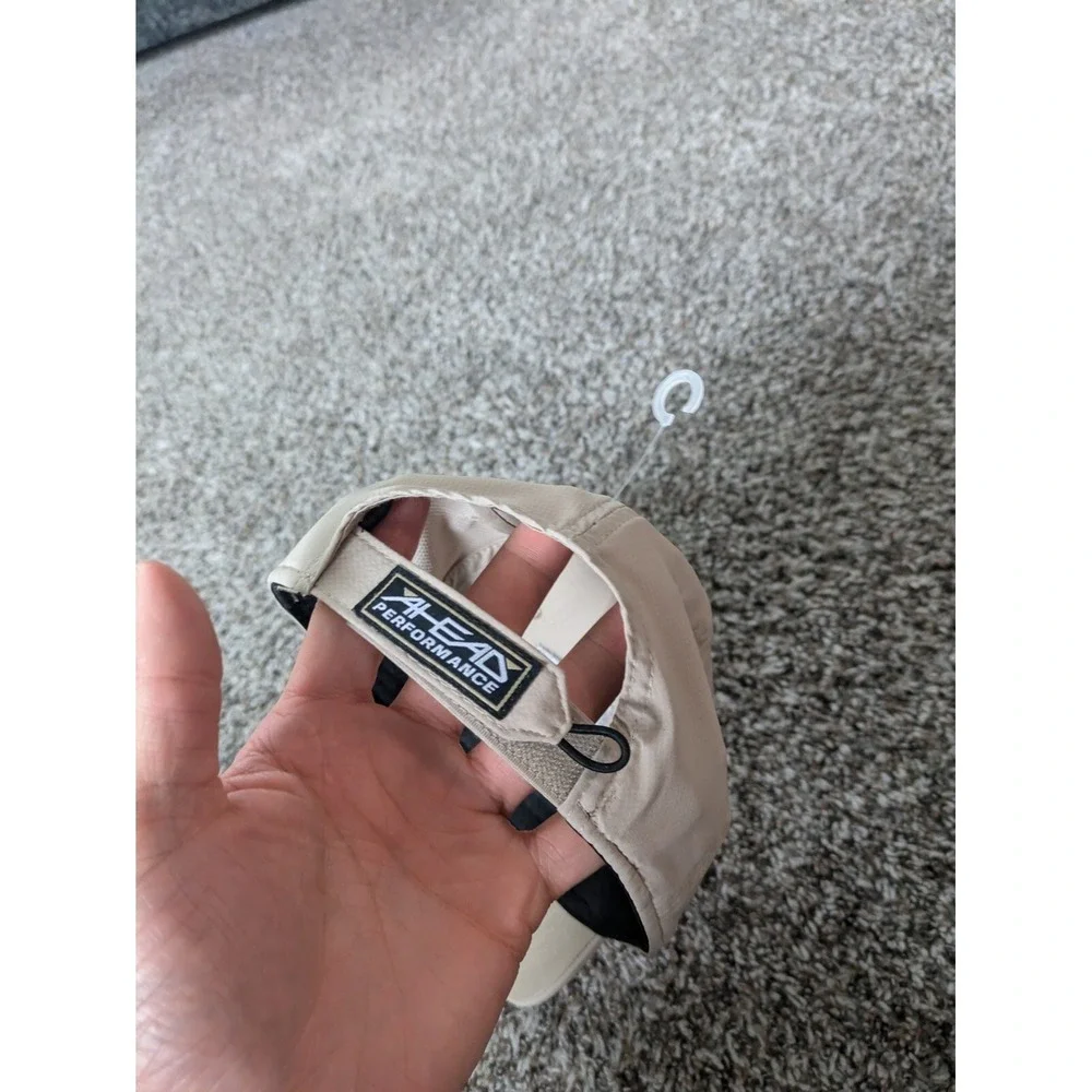 Cady Cup Drake‎ Vs. Iowa Golf Hat Tan Brown Ahead Performance Strap back Hat
